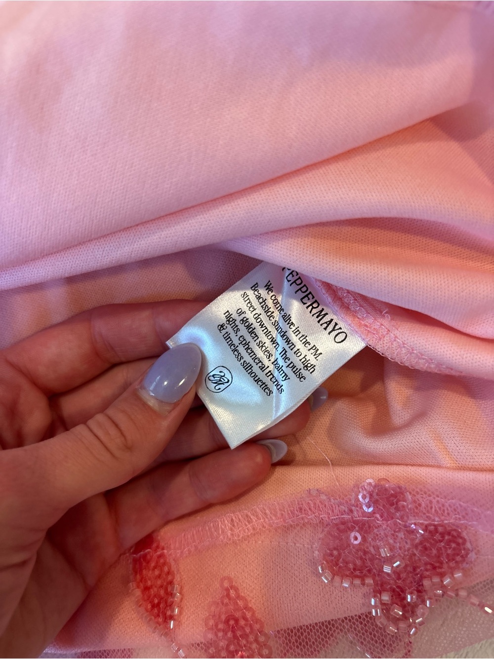 Peppermayo pink sequin short homecoming dress, size S - Picture 5 of 7